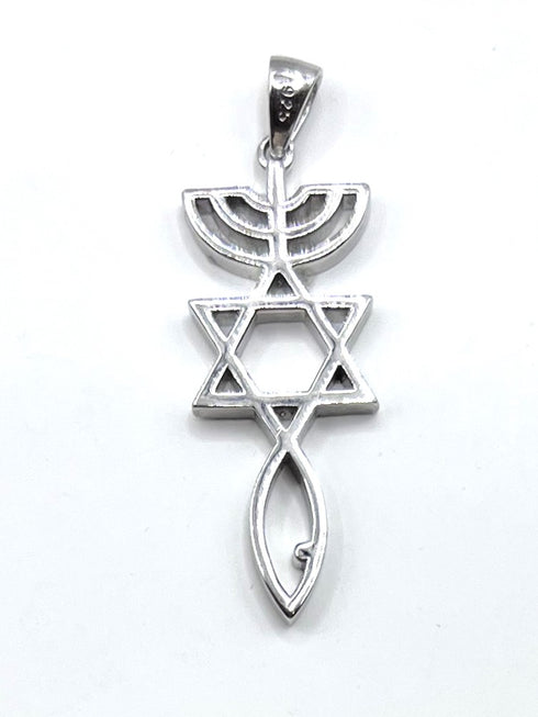 Sterling Silver Grafted In Pendant